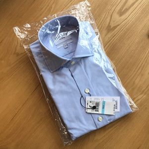 NWT Ledbury Non-Iron Slim Fit Light Blue Shirt